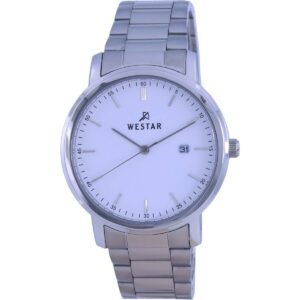Westar White Dial Stainless Steel Quartz 50243 STN 101 Men's Watch