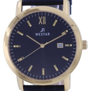 Westar Black Dial Gold Tone Stainless Steel Quartz 50244 GPN 103 Men's Watch