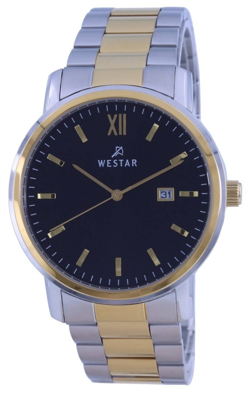Westar Black Two Tone Stainless Steel Quartz 50245 CBN 103 Men's Watch Westar Black Two Tone Stainless Steel Quartz 50245 CBN 103 Men's Watch