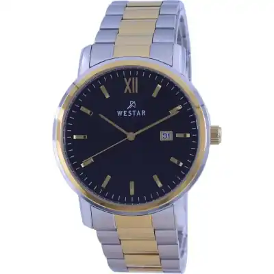 Westar Black Two Tone Stainless Steel Quartz 50245 CBN 103 Men's Watch