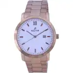 Westar White Dial Rose Gold Tone Stainless Steel Quartz 50245 PPN 601 Men's Watch