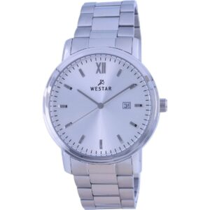 Westar White Dial Stainless Steel Quartz 50245 STN 107 Men's Watch