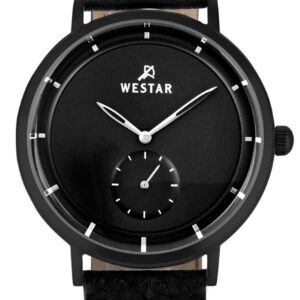 Westar Profile Leather Strap Black Dial Quartz 50246BBN103 Men's Watch