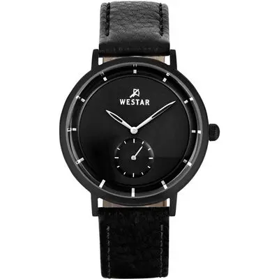 Westar Profile Leather Strap Black Dial Quartz 50246BBN103 Men's Watch