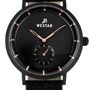 Westar Profile Leather Strap Black Dial Quartz 50246BBN603 Men's Watch