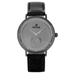 Westar Profile Leather Strap Grey Dial Quartz 50246GGN106 Men's Watch