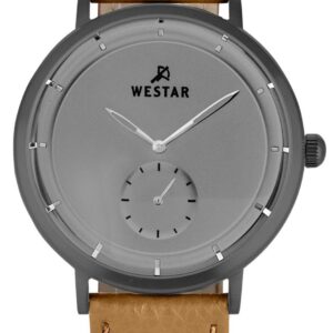 Westar Profile Leather Strap Grey Dial Quartz 50246GGN186 Men's Watch