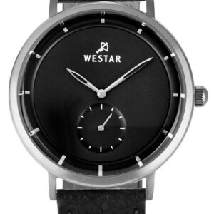 Westar Profile Leather Strap Black Dial Quartz 50246STN103 Men's Watch