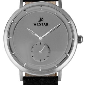 Westar Profile Leather Strap Grey Dial Quartz 50246STN106 Men's Watch