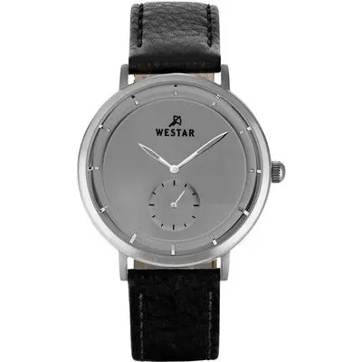Westar Profile Leather Strap Grey Dial Quartz 50246STN106 Men's Watch