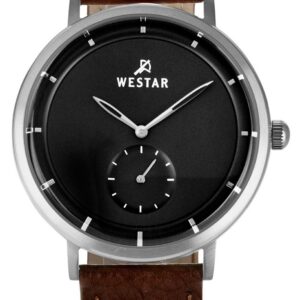 Westar Profile Leather Strap Black Dial Quartz 50246STN123 Men's Watch