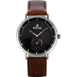 Westar Profile Leather Strap Black Dial Quartz 50246STN623 Men's Watch