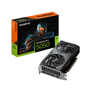 GIGABYTE nVidia GeForce RTX 5050 Windfore OC - 8GB GDDR6; 128-Bit Memory Bus; 2x HDMI; 2x DisplayPort.