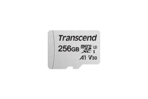 TRANSCEND 256GB MICRO SDXC C 10 UHS-I U1/U3 V30 A1 WITH SD ADAPTOR