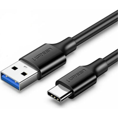 UGreen Type-C to USB-A 3.0 Cable 1.5m – Fast Charging 3A, 5Gbps Sync – Black