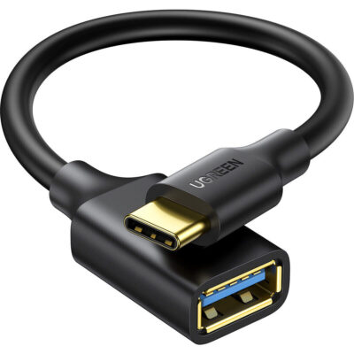 UGreen Type-C to USB-A Adapter (Male to Female, 15cm)– Black