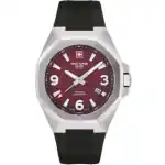 Swiss Alpine Military Typhoon Polyurethene Strap Burgundy Dial Quartz 7005.1836 100M Men's Watch