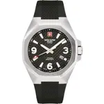 Swiss Alpine Military Typhoon Polyurethene Strap Black Dial Quartz 7005.1837 100M Men's Watch