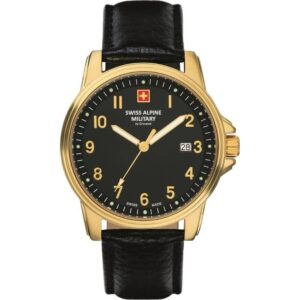 Swiss Alpine Military By Grovana Leader Black Dial Quartz 7011.1517 100M Men's Watch