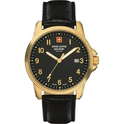 Swiss Alpine Military By Grovana Leader Black Dial Quartz 7011.1517 100M Men's Watch