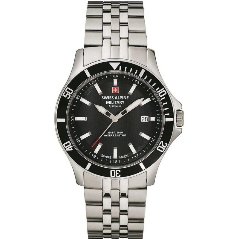 Swiss Alpine Military By Grovana Challenger Black Dial Quartz 7022.1137 100M Men's Watch