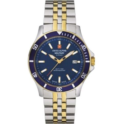 Swiss Alpine Military By Grovana Challenger Blue Dial Quartz 7022.1145 100M Men's Watch