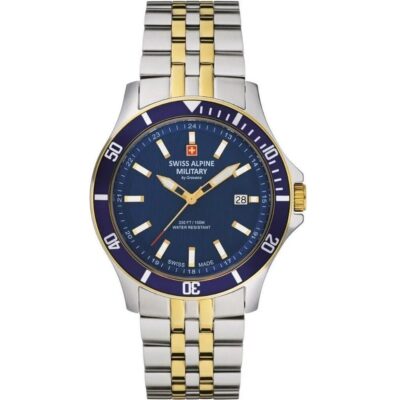 Swiss Alpine Military By Grovana Challenger Blue Dial Quartz 7022.1145 100M Men's Watch