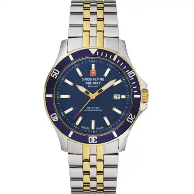 Swiss Alpine Military By Grovana Challenger Blue Dial Quartz 7022.1145 100M Men's Watch
