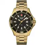 Swiss Alpine Military By Grovana Nautilus Black Dial Quartz 7040.1117 100M Men's Watch