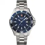 Swiss Alpine Military By Grovana Nautilus Blue Dial Quartz 7040.1135 100M Men's Watch