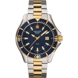 Swiss Alpine Military By Grovana Nautilus Blue Dial Quartz 7040.1145 100M Men's Watch
