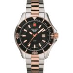 Swiss Alpine Military By Grovana Nautilus Black Dial Quartz 7040.1157 100M Men's Watch