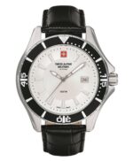 Swiss Alpine Military By Grovana Nautilus White Dial Quartz 7040.1532 100M Men's Watch