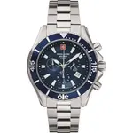 Swiss Alpine Military By Grovana Nautilus Chrono Blue Dial Quartz 7040.9135 100M Men's Watch