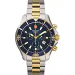 Swiss Alpine Military By Grovana Nautilus Chronograph Blue Dial Quartz 7040.9145 100M Men's Watch
