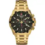 Swiss Alpine Military By Grovana Star Fighter Chronograph Black Dial Quartz 7043.9117 100M Men's Watch