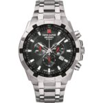 Swiss Alpine Military By Grovana Star Fighter Chronograph Black Dial Quartz 7043.9137 100M Men's Watch