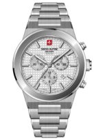 Swiss Alpine Military Pioneer Chronograph Stainless Steel Silver Dial Quartz 7048.9132 100M Men's Watch