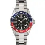 Swiss Alpine Military Master Diver GMT Stainless Steel Black Dial Quartz 7052.1131 100M Men's Watch