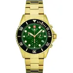Swiss Alpine Military Master Diver Chronograph Stainless Steel Green Dial Quartz 7053.9114 100M Men's Watch