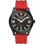 Swiss Alpine Military Combat Pro Rubber Strap Black Dial Quartz 7056.1876 100M Men's Watch