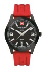 Swiss Alpine Military Combat Pro Rubber Strap Black Dial Quartz 7056.1876 100M Men's Watch