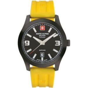 Swiss Alpine Military Combat Pro Rubber Strap Black Dial Quartz 7056.1878 100M Men's Watch