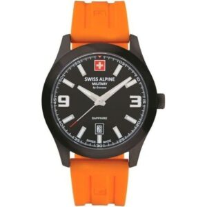 Swiss Alpine Military Combat Pro Rubber Strap Black Dial Quartz 7056.1879 100M Men's Watch
