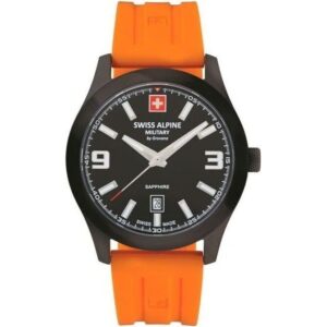 Swiss Alpine Military Combat Pro Rubber Strap Black Dial Quartz 7056.1879 100M Men's Watch