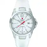 Swiss Alpine Military Combat Air Rubber Strap White Dial Quartz 7058.1833 100M Men's Watch
