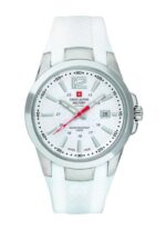 Swiss Alpine Military Combat Air Rubber Strap White Dial Quartz 7058.1833 100M Men's Watch