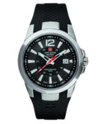 Swiss Alpine Military Combat Air Rubber Strap Black Dial Quartz 7058.1837 100M Men's Watch