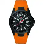 Swiss Alpine Military Combat Air Rubber Strap Black Dial Quartz 7058.1879 100M Men's Watch