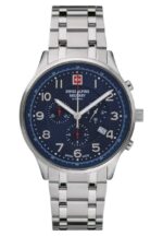 Swiss Alpine Military Skymaster Chronograph Stainless Steel Blue Dial Quartz 7084.9135 100M Men's Watch
